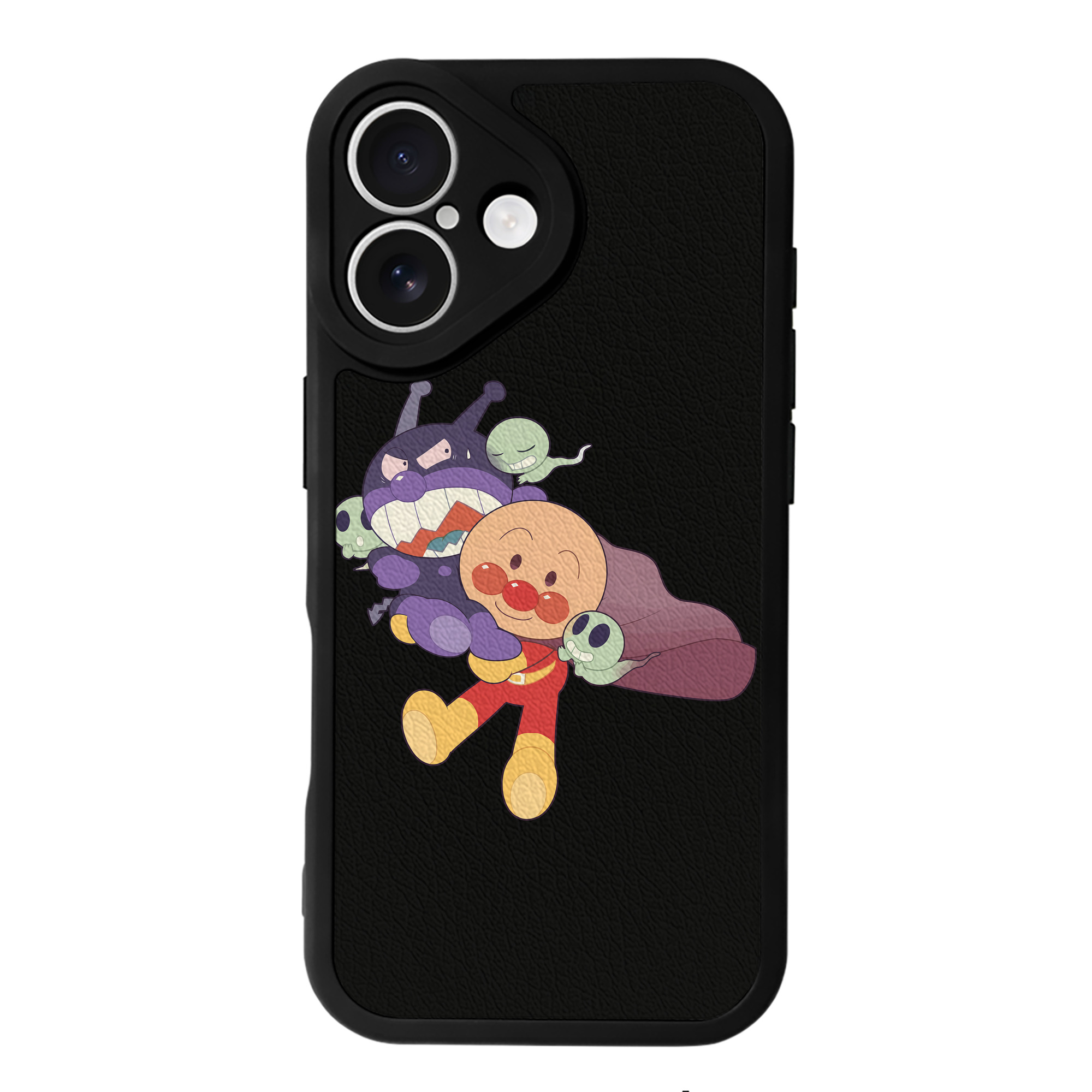 （画像用） アンパンマン Anpanman 【iPhone 16シリーズ対応】シリコンスマホケース（レザー調） 材質：シリコン